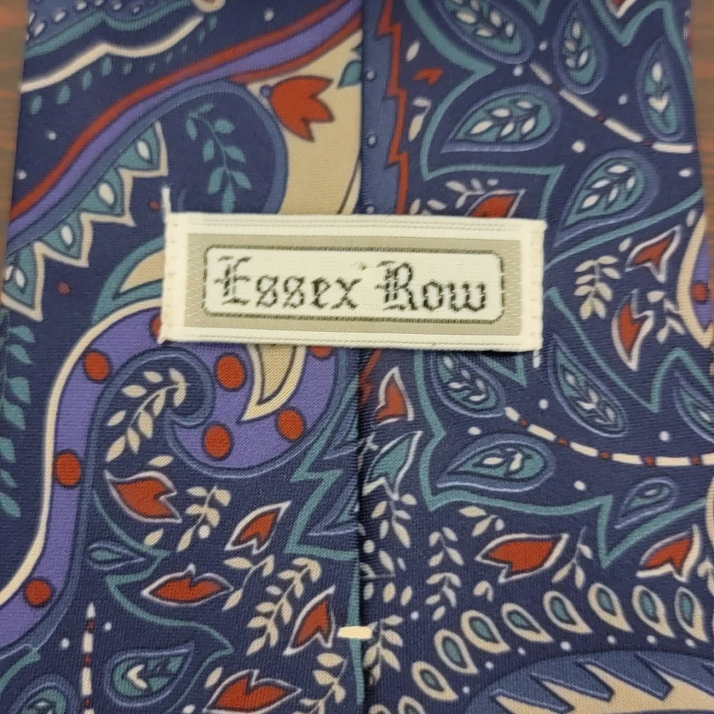 Essex Row Designer Floral Paisley Mens Polyester Tie 56in Long‎